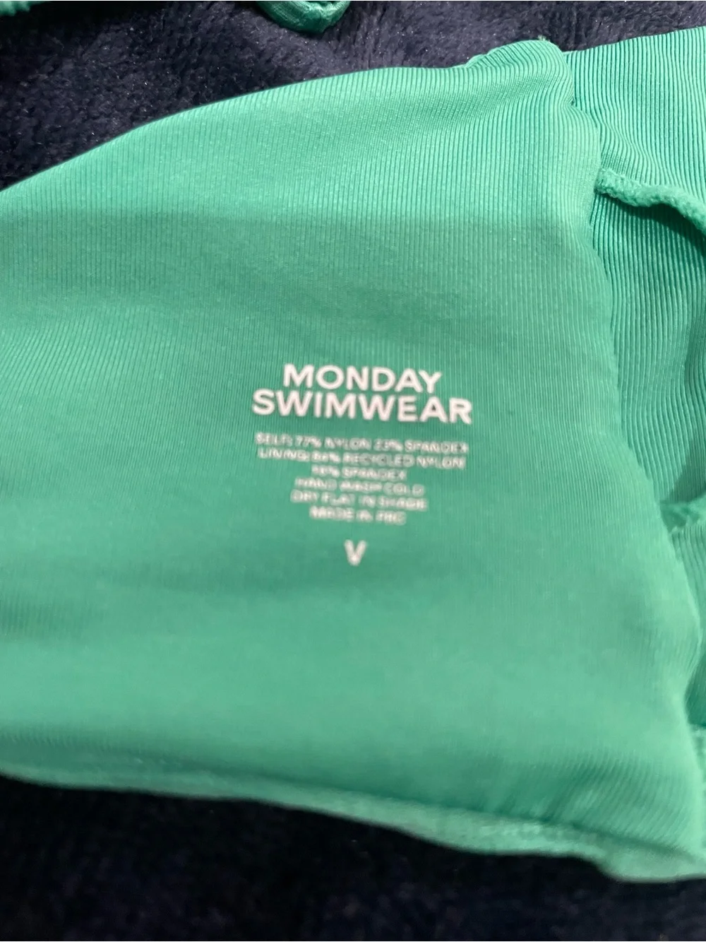 Monday Swimwear Bikini: Bahama Top (V/L) Argentina Bottom (V/8-12) NWOT, green